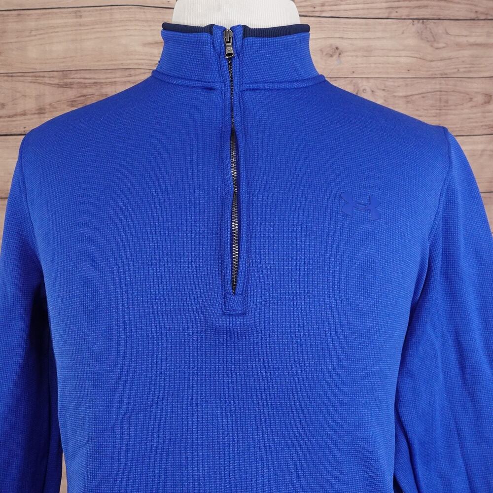 Under‎ Armour Storm Golf Pullover Sweater Mens Large Blue UA 1/4 Zip